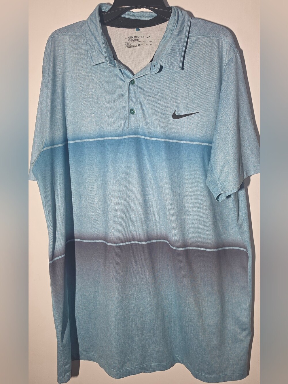 Nike Blue Gradient Polo with Black Swoosh